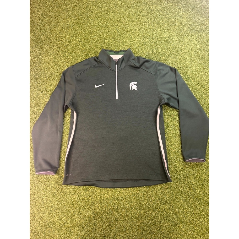 Nike Dri-Fit Michigan State Spartans Top Men's XL Green Solo Swoosh College-NCAA